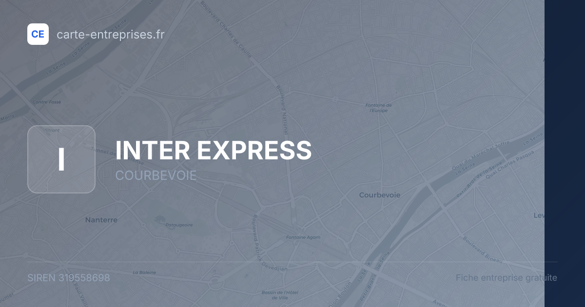INTER EXPRESS — 319558698 — fiche entreprise
