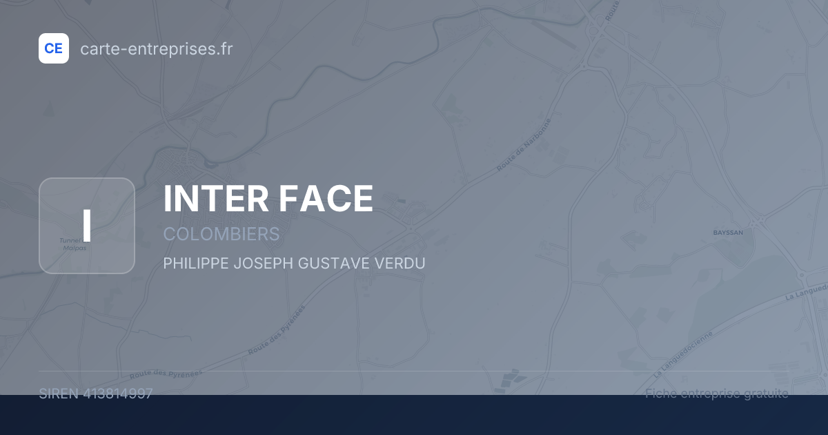INTER FACE — 413814997 — fiche entreprise