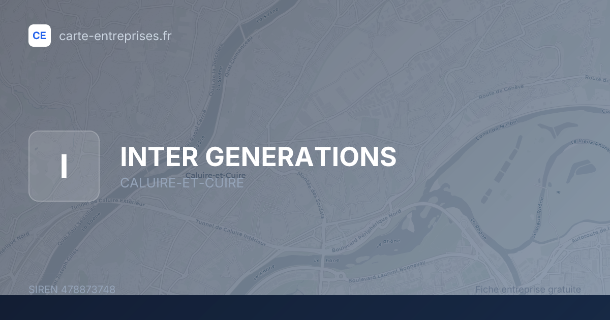 INTER GENERATIONS — 478873748 — fiche entreprise