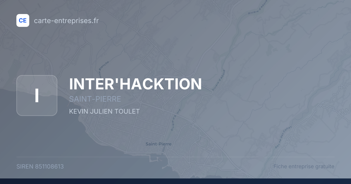 INTER'HACKTION — 851108613 — fiche entreprise