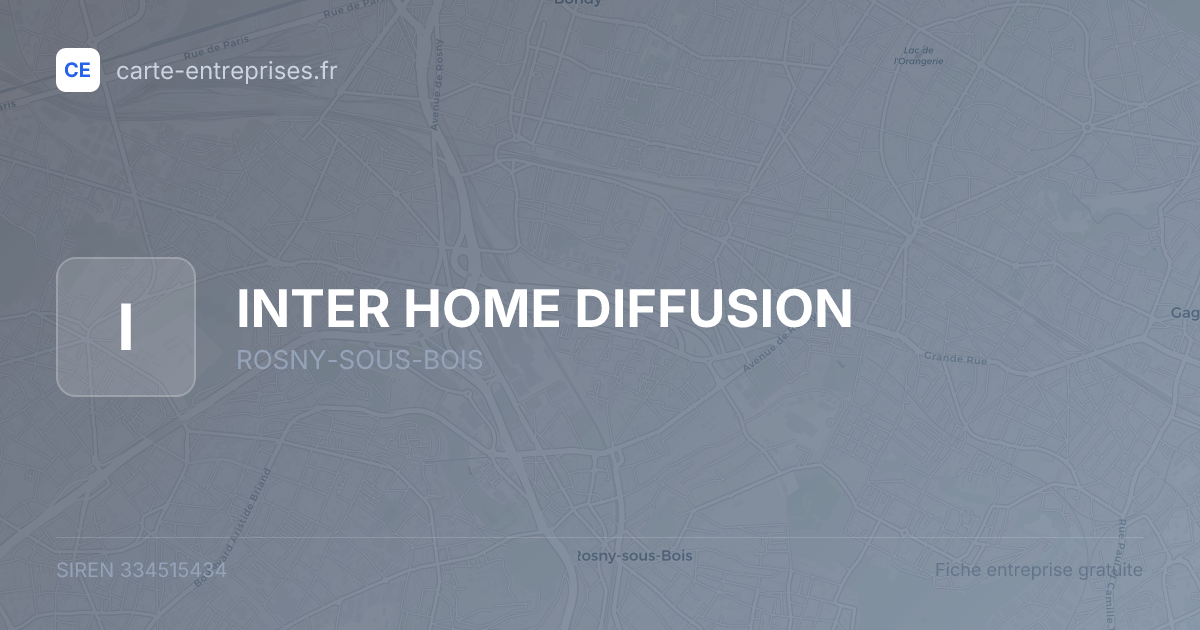INTER HOME DIFFUSION — 334515434 — fiche entreprise