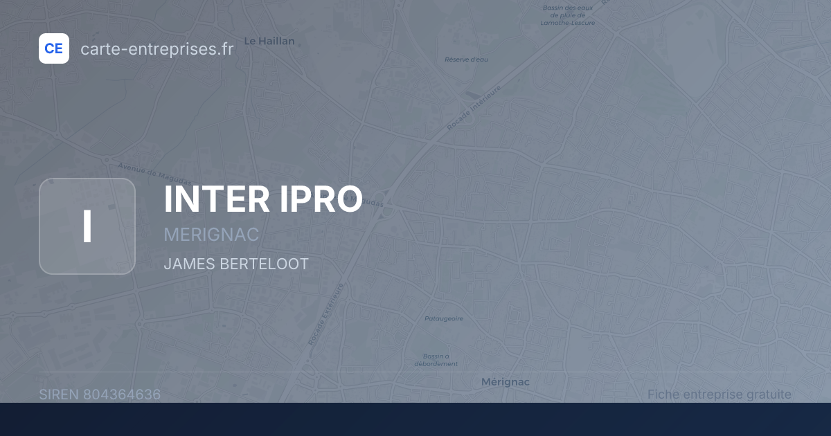 INTER IPRO — 804364636 — fiche entreprise