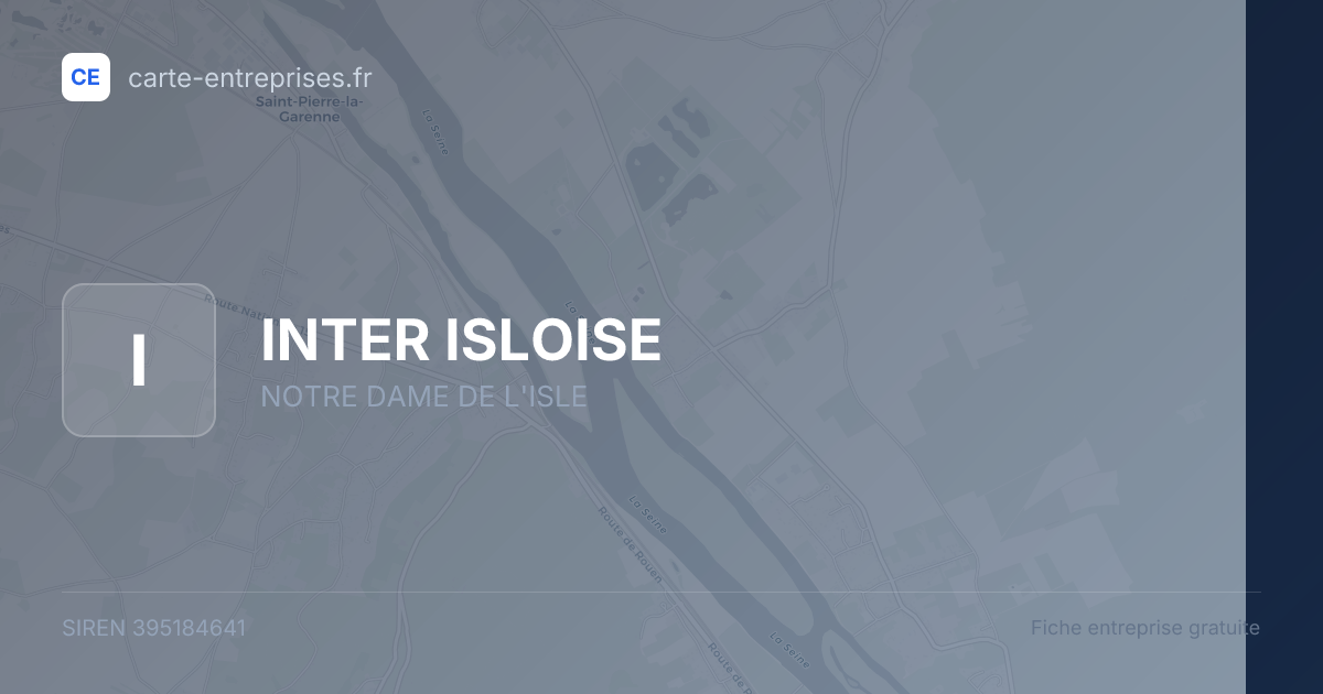 INTER ISLOISE — 395184641 — fiche entreprise