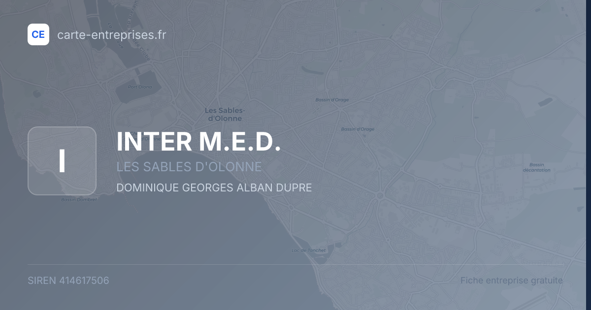 INTER M.E.D. — 414617506 — fiche entreprise