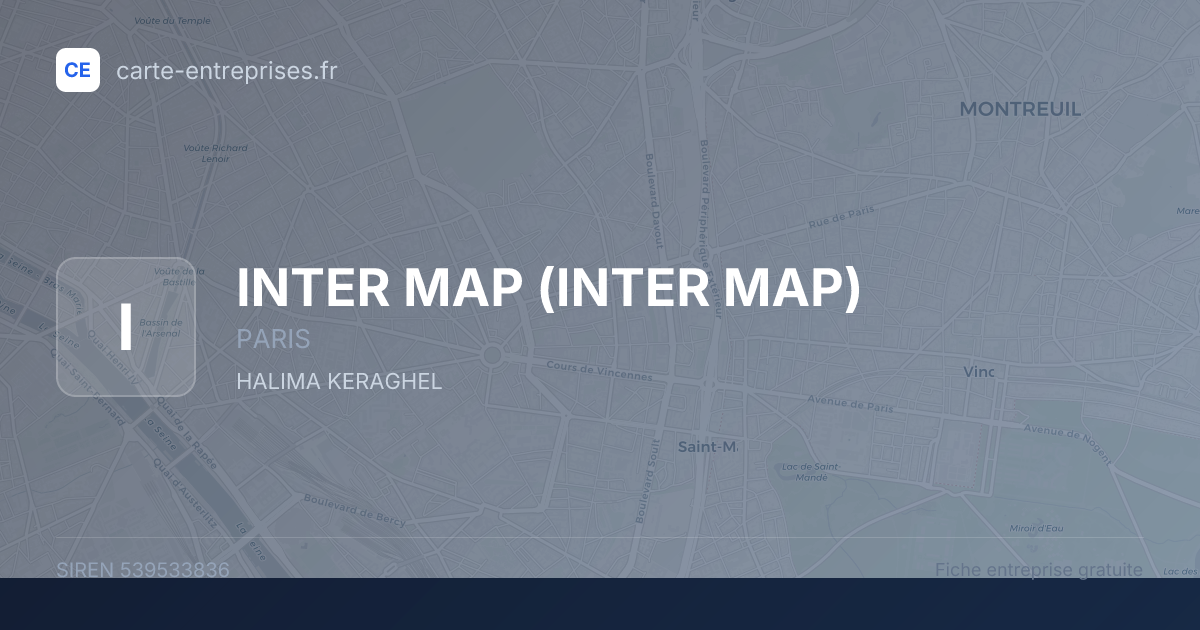 INTER MAP — 539533836 — fiche entreprise