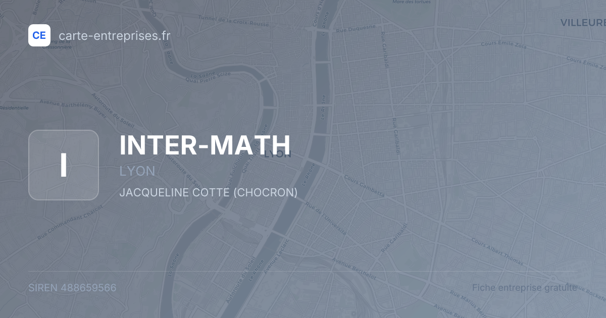 INTER-MATH — 488659566 — fiche entreprise