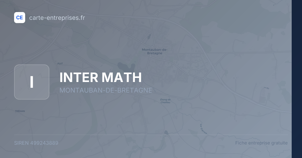INTER MATH — 499243889 — fiche entreprise