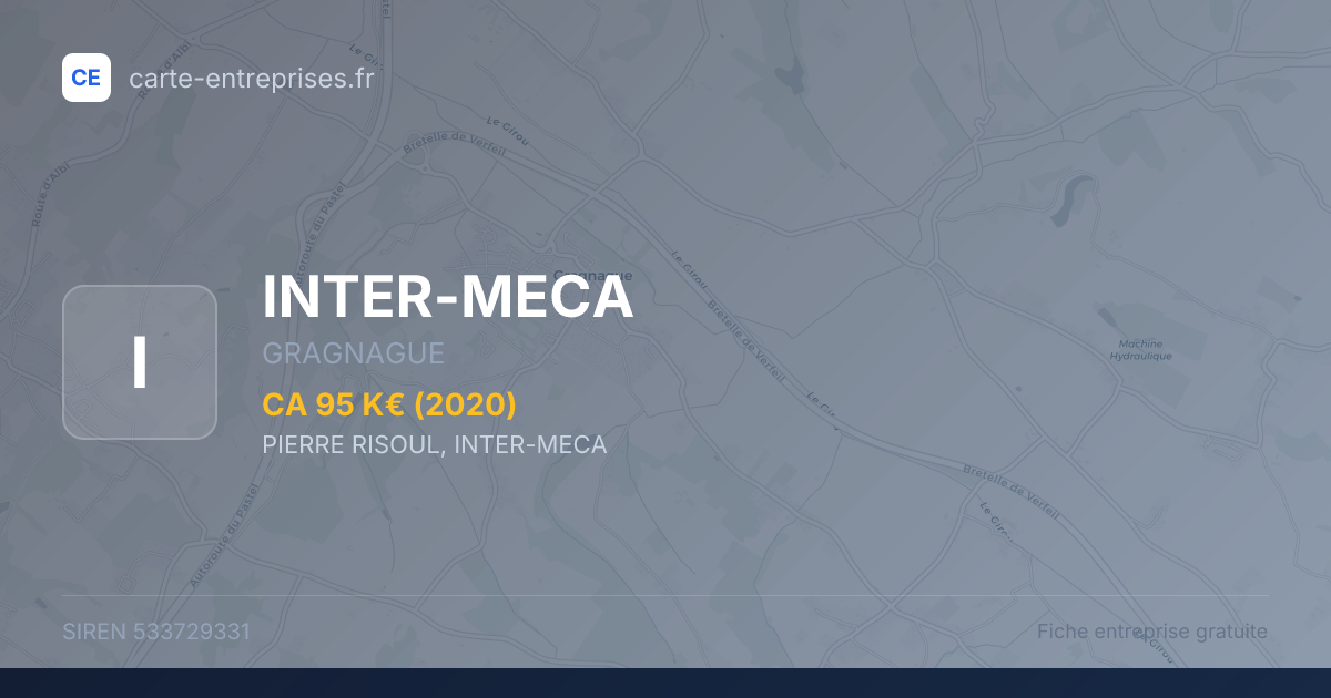 INTER-MECA — 533729331 — fiche entreprise