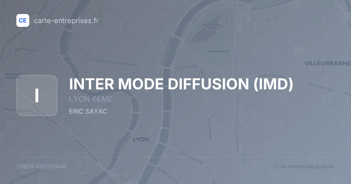 INTER MODE DIFFUSION (IMD) — 490701448 — fiche entreprise