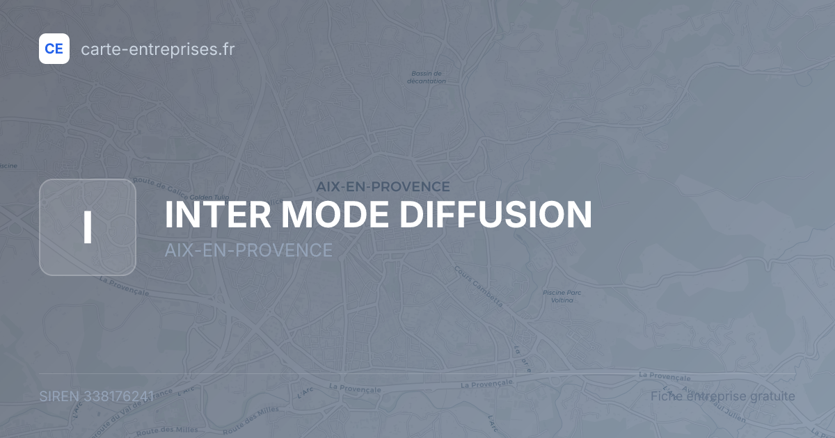 INTER MODE DIFFUSION — 338176241 — fiche entreprise