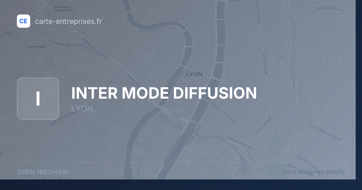 INTER MODE DIFFUSION — 788394880 — fiche entreprise