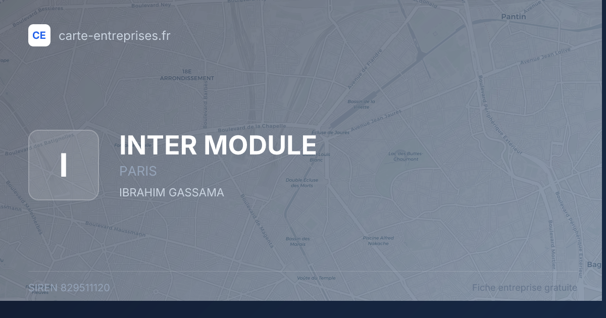 INTER MODULE — 829511120 — fiche entreprise