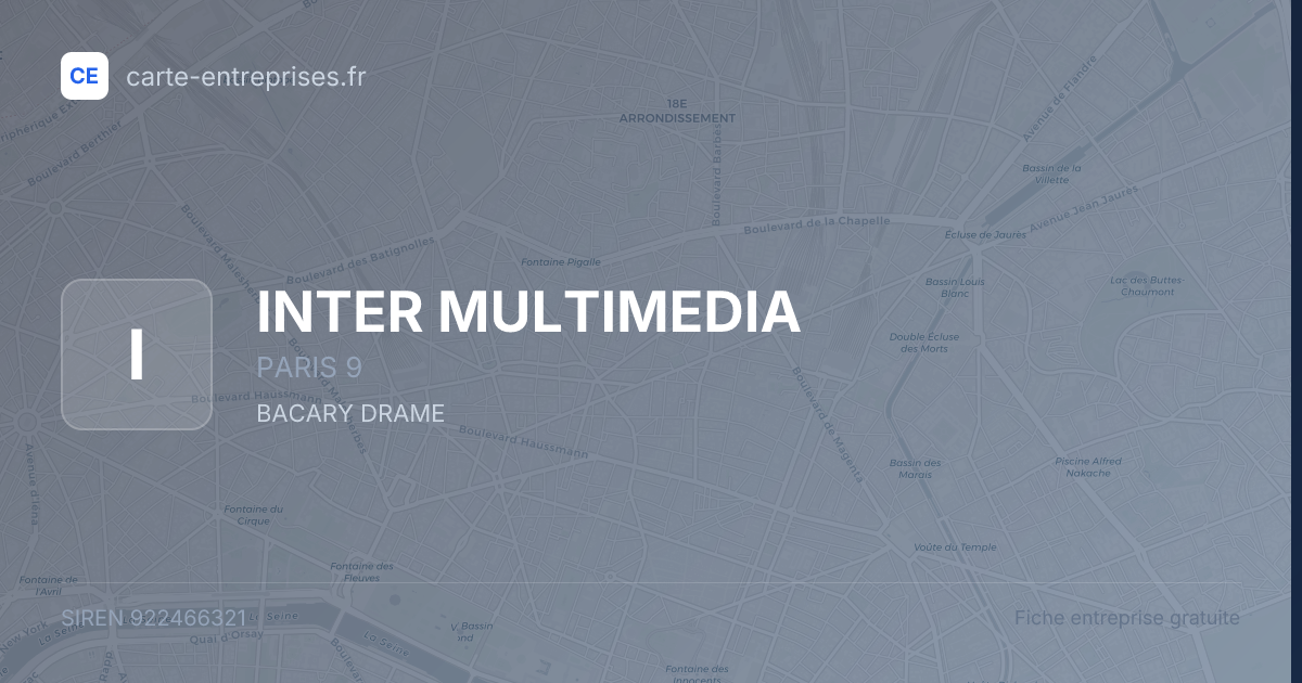 INTER MULTIMEDIA — 922466321 — fiche entreprise