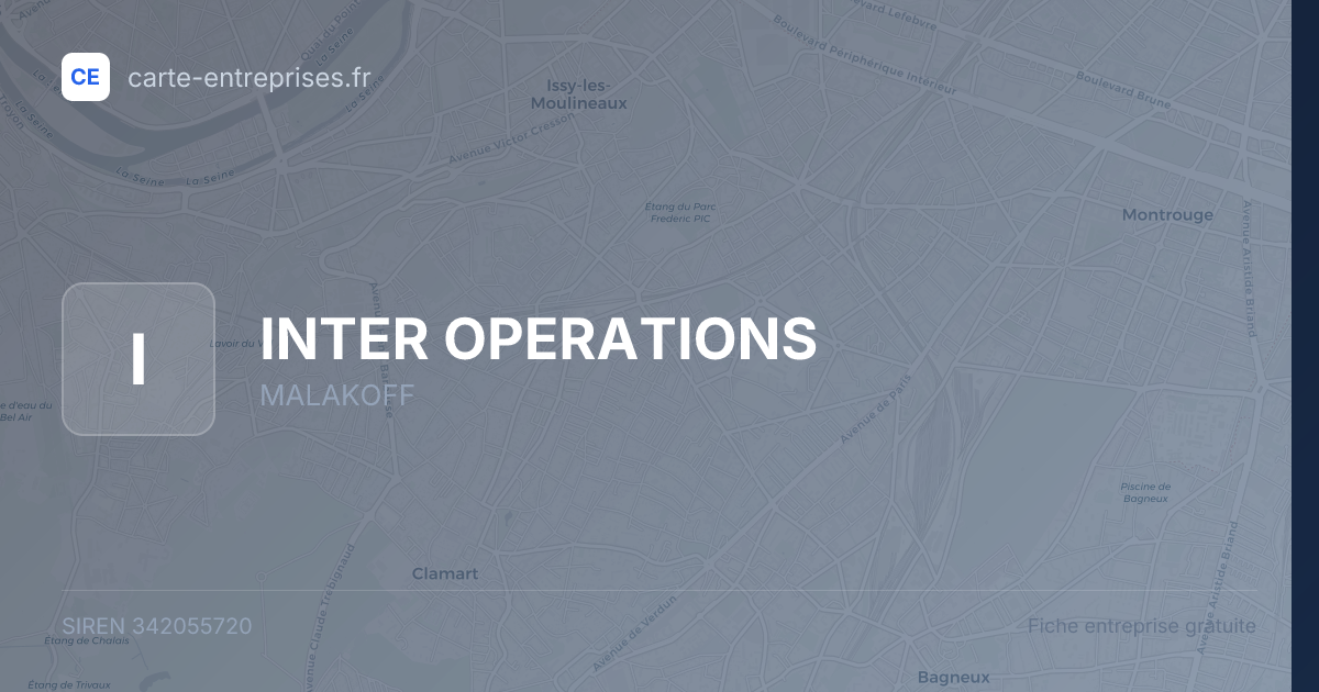 INTER OPERATIONS — 342055720 — fiche entreprise