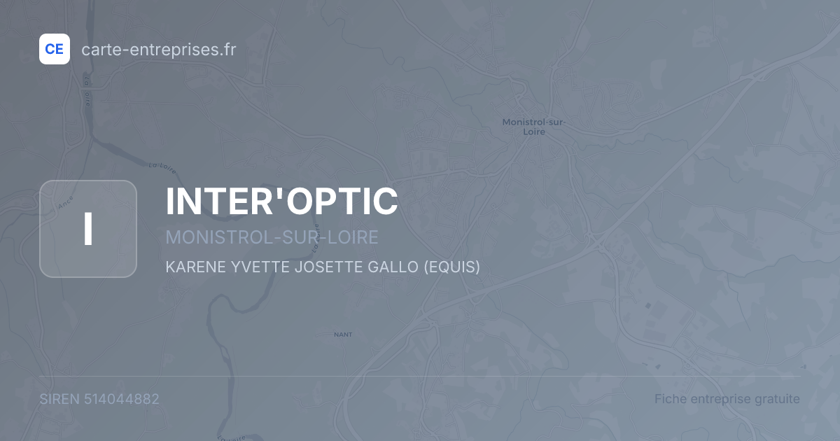 INTER'OPTIC — 514044882 — fiche entreprise
