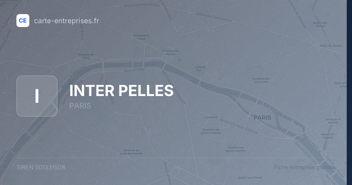 INTER PELLES — 501331508 — fiche entreprise