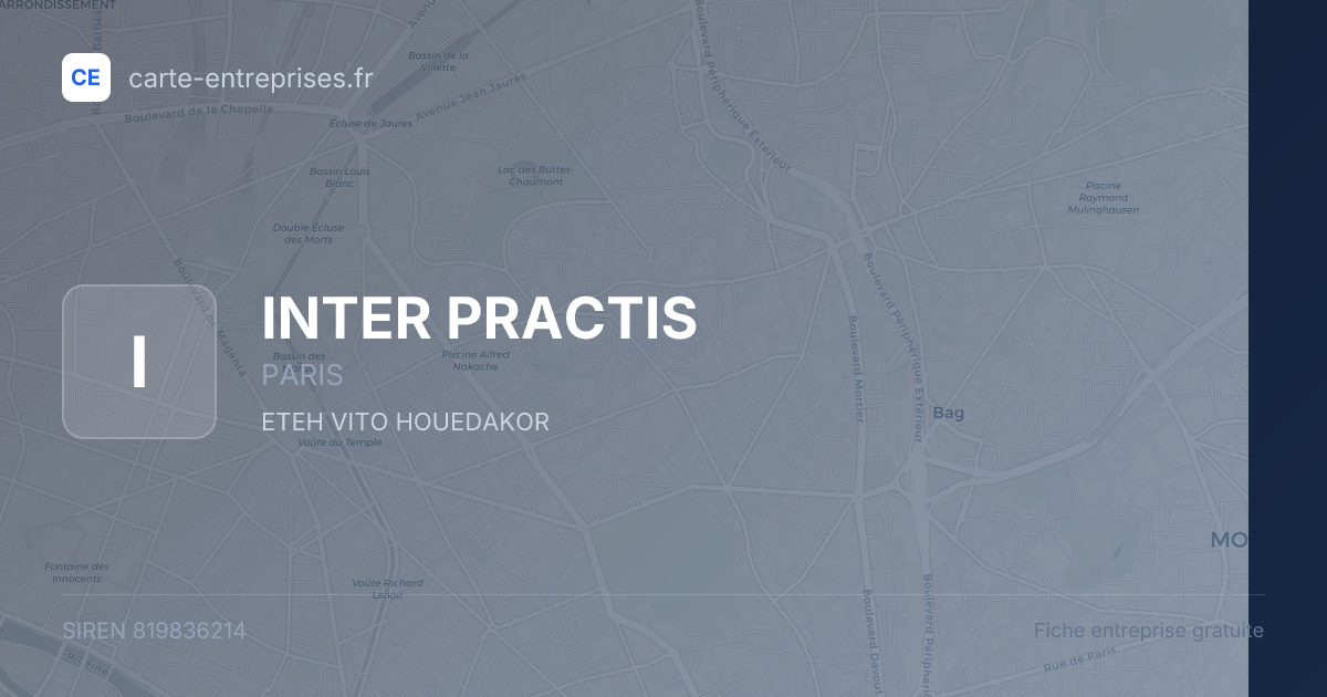 INTER PRACTIS — 819836214 — fiche entreprise