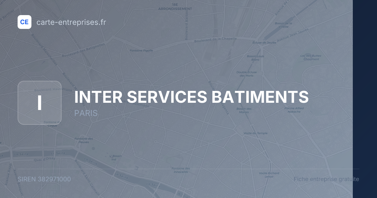 INTER SERVICES BATIMENTS — 382971000 — fiche entreprise