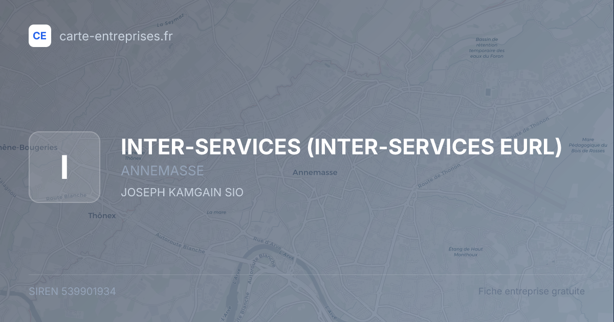 INTER-SERVICES (INTER-SERVICES EURL) — 539901934 — fiche entreprise