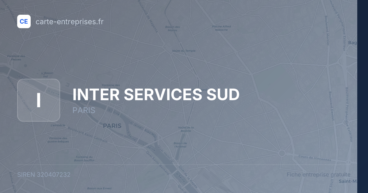 INTER SERVICES SUD — 320407232 — fiche entreprise