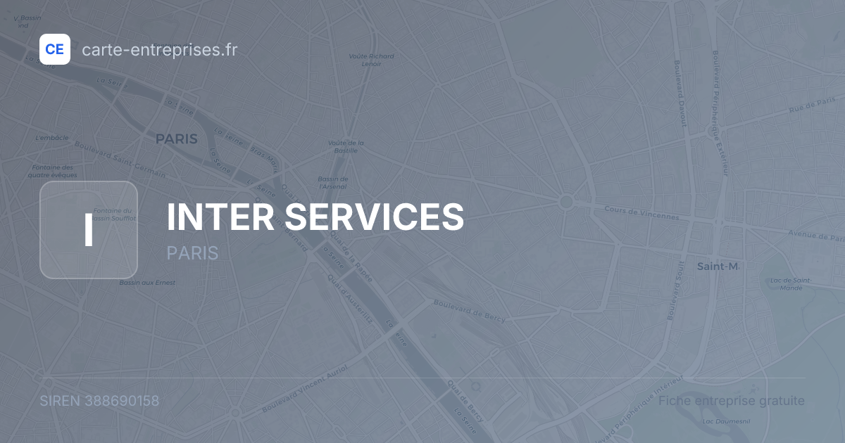INTER SERVICES — 388690158 — fiche entreprise