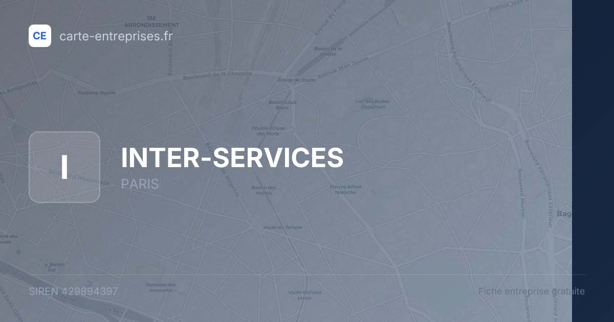 INTER-SERVICES — 429894397 — fiche entreprise