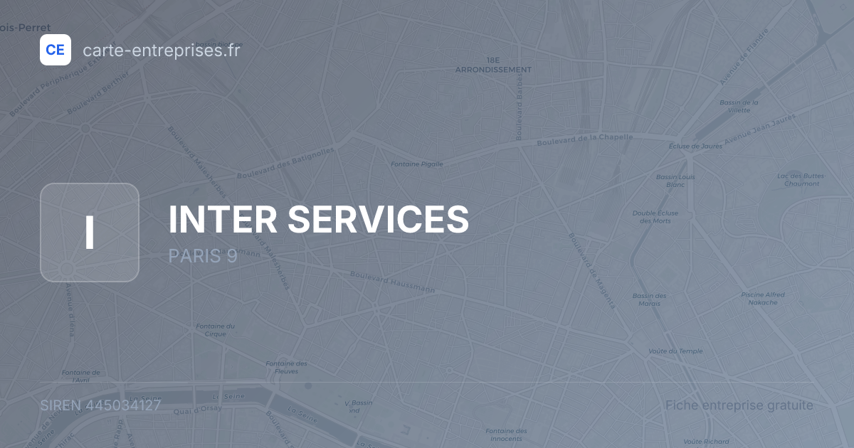 INTER SERVICES — 445034127 — fiche entreprise