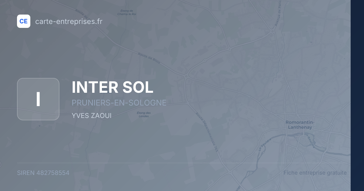 INTER SOL — 482758554 — fiche entreprise