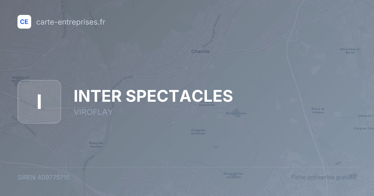 INTER SPECTACLES — 409775715 — fiche entreprise