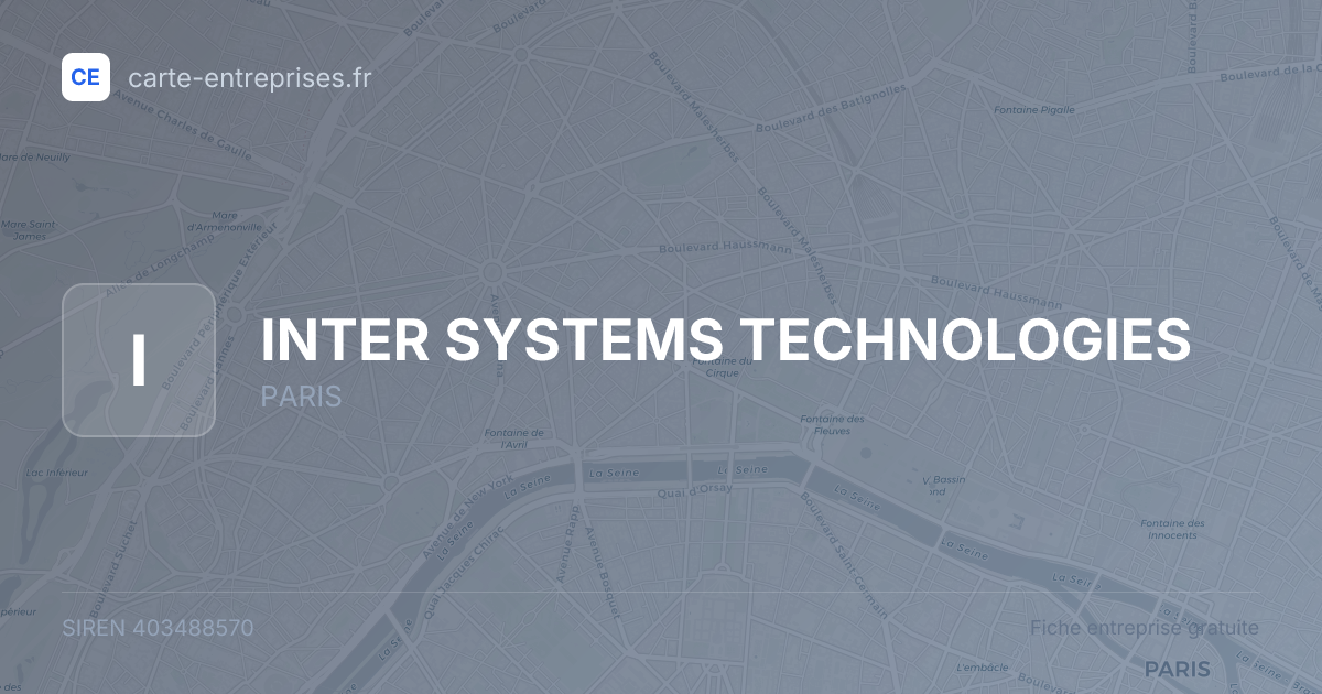 INTER SYSTEMS TECHNOLOGIES — 403488570 — fiche entreprise