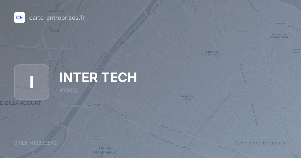INTER TECH — 412230542 — fiche entreprise