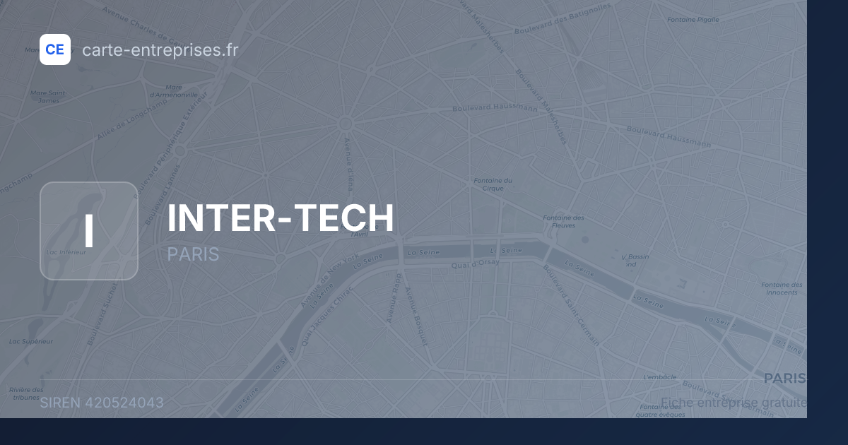 INTER-TECH — 420524043 — fiche entreprise