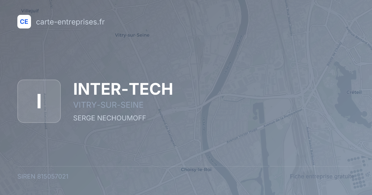 INTER-TECH — 815057021 — fiche entreprise