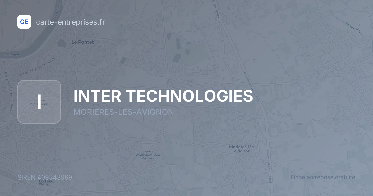 INTER TECHNOLOGIES — 409343969 — fiche entreprise