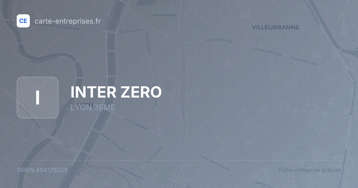 INTER ZERO — 494128028 — fiche entreprise