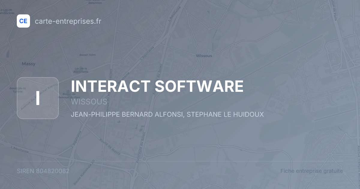 INTERACT SOFTWARE — 804820082 — fiche entreprise