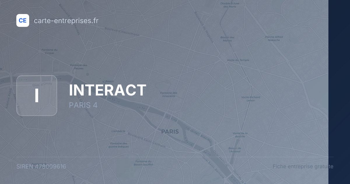 INTERACT — 478009616 — fiche entreprise