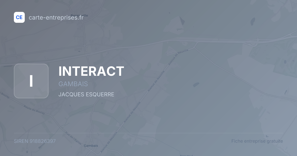 INTERACT — 918826397 — fiche entreprise