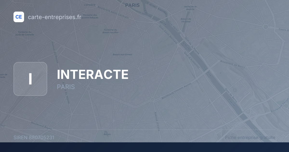 INTERACTE — 880705231 — fiche entreprise