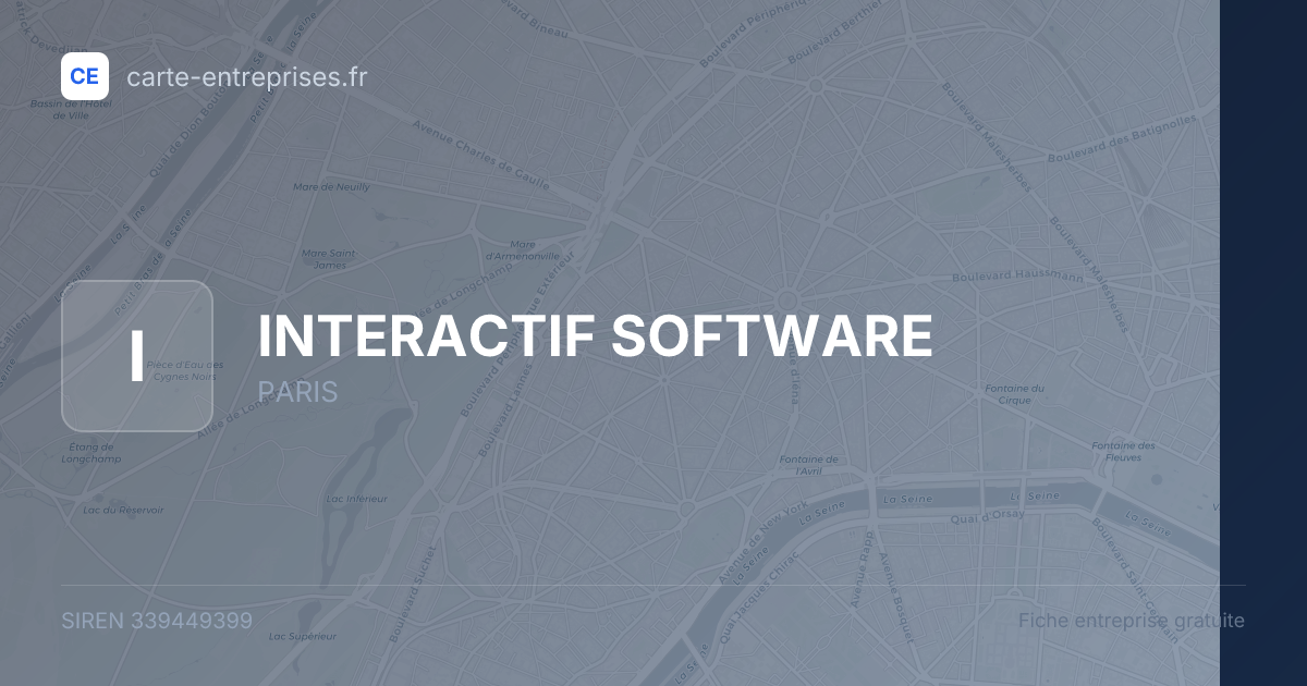 INTERACTIF SOFTWARE — 339449399 — fiche entreprise