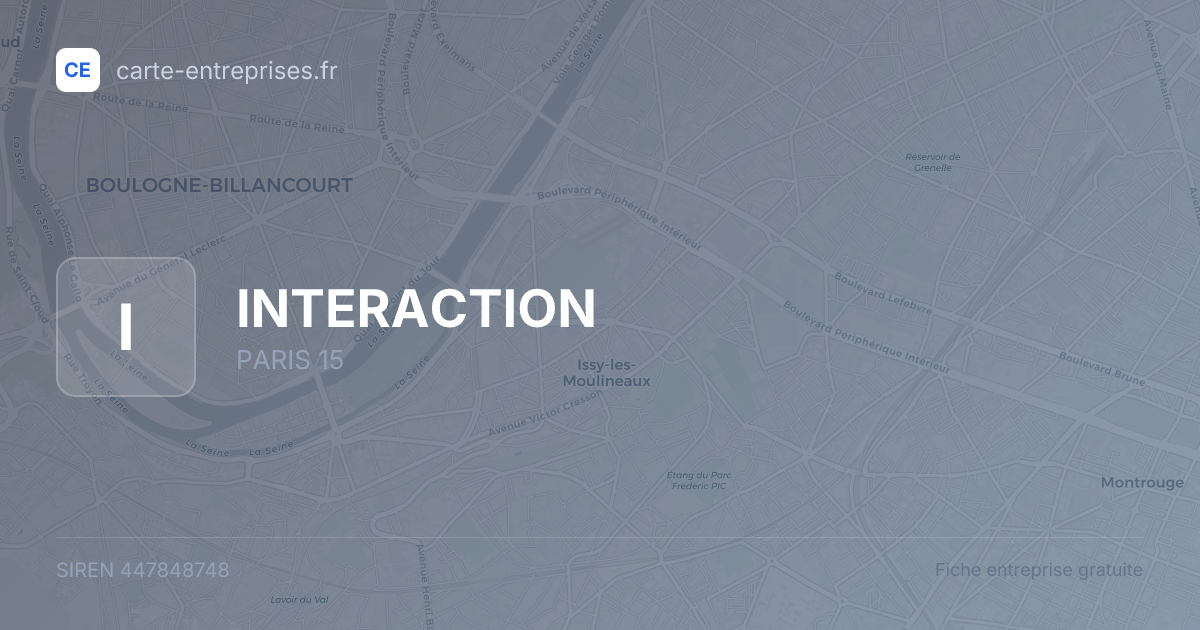 INTERACTION — 447848748 — fiche entreprise