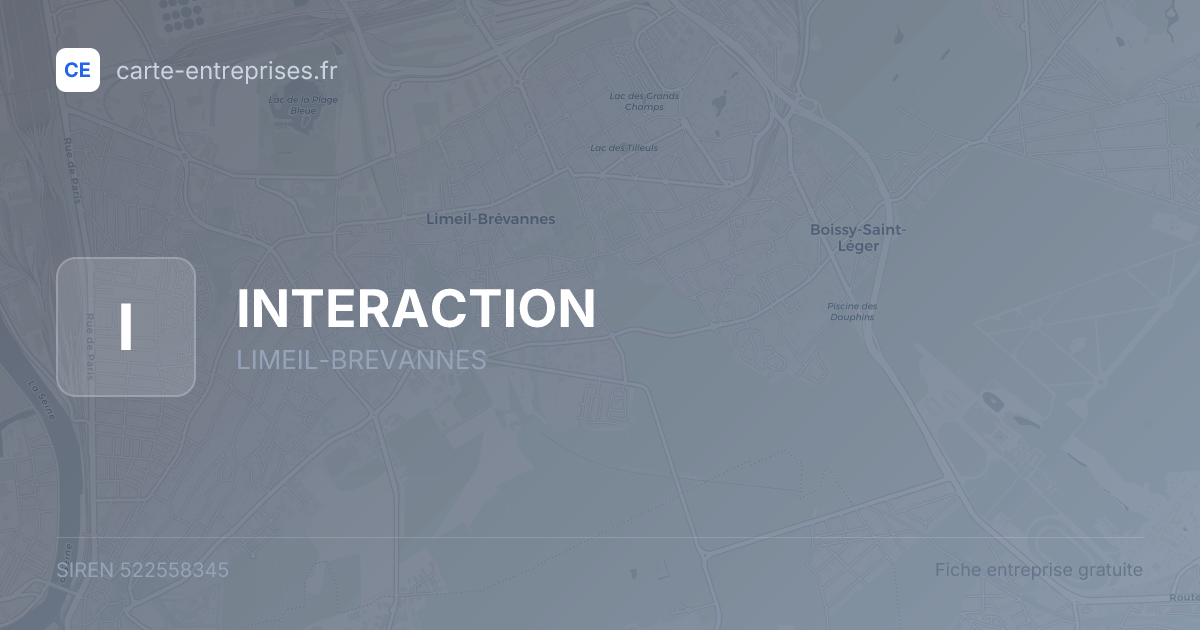 INTERACTION — 522558345 — fiche entreprise
