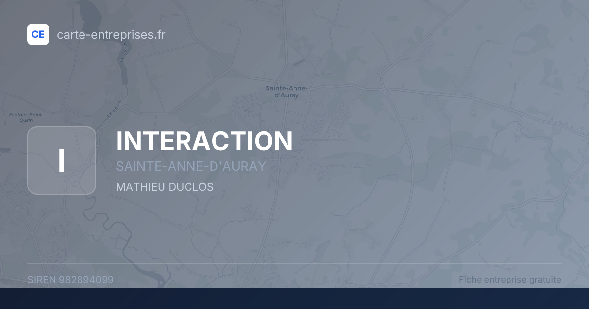 INTERACTION — 982894099 — fiche entreprise