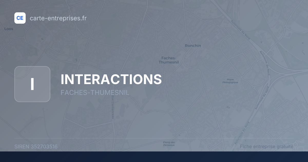 INTERACTIONS — 352703516 — fiche entreprise
