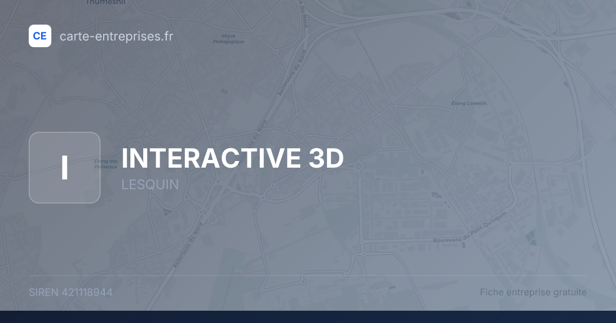 INTERACTIVE 3D — 421118944 — fiche entreprise