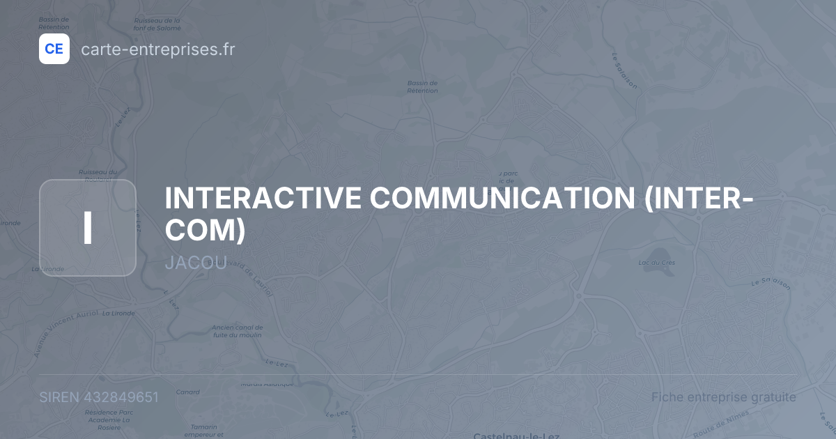 INTERACTIVE COMMUNICATION (INTER-COM) — 432849651 — fiche entreprise