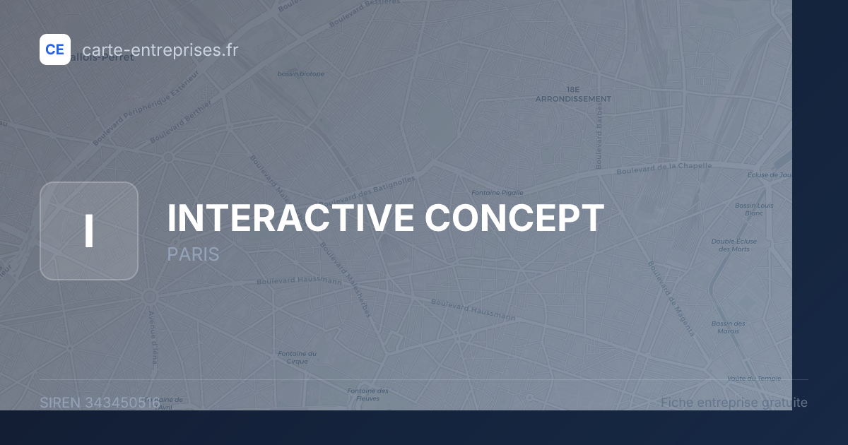 INTERACTIVE CONCEPT — 343450516 — fiche entreprise