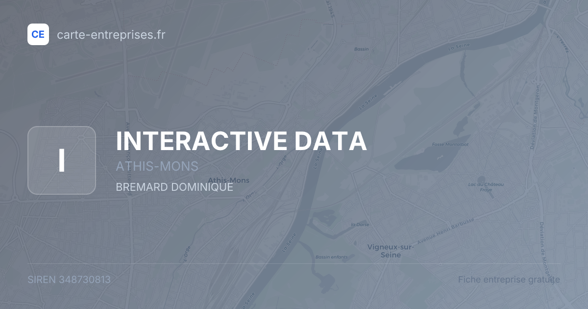 INTERACTIVE DATA — 348730813 — fiche entreprise