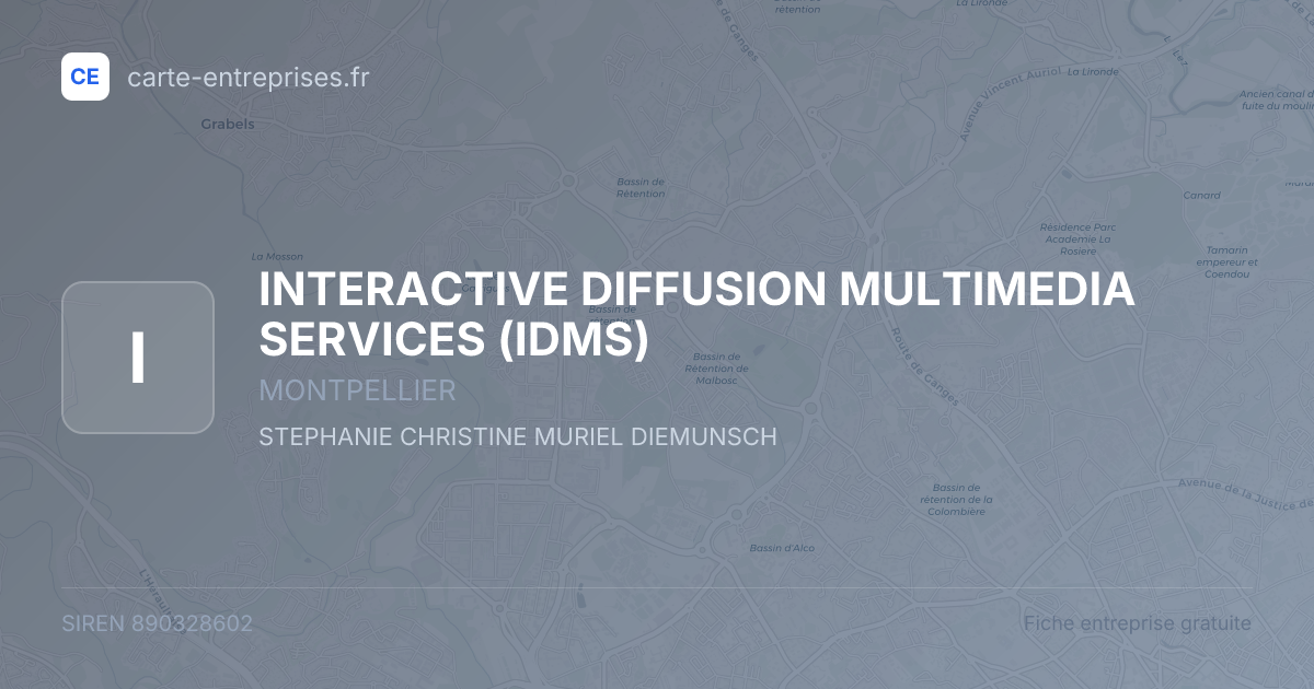 INTERACTIVE DIFFUSION MULTIMEDIA SERVICES (IDMS) — 890328602 — fiche entreprise