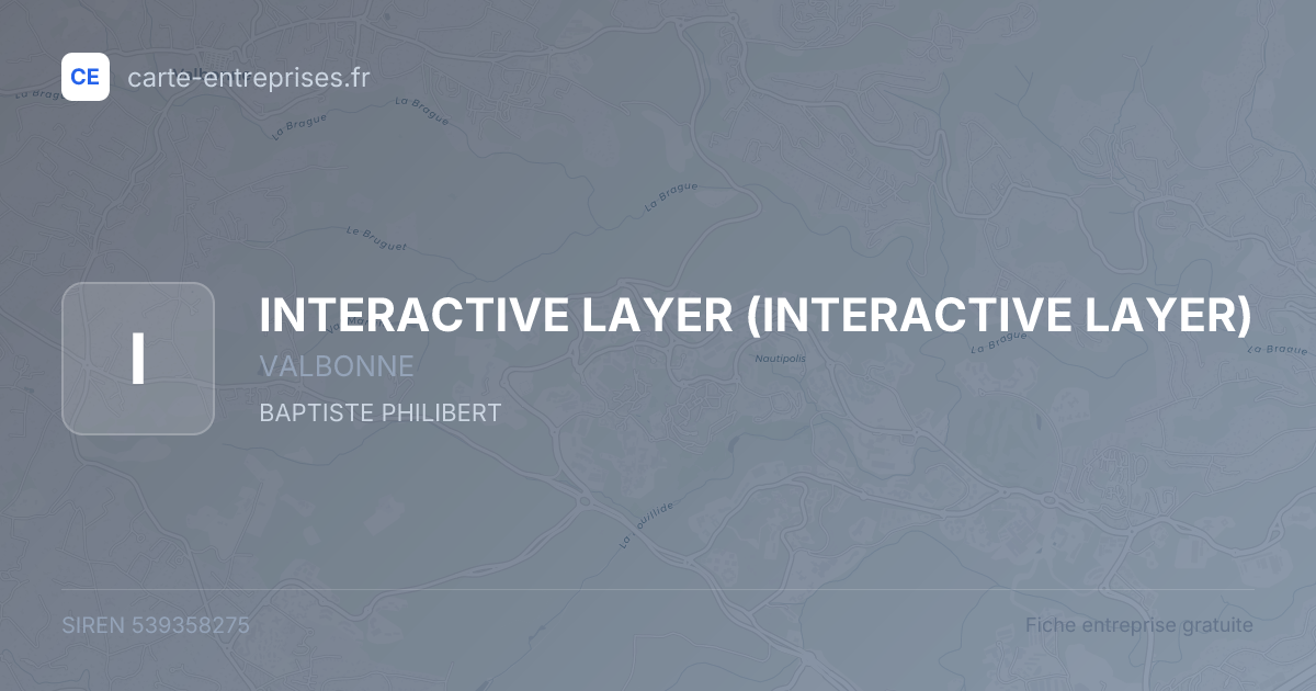 INTERACTIVE LAYER — 539358275 — fiche entreprise